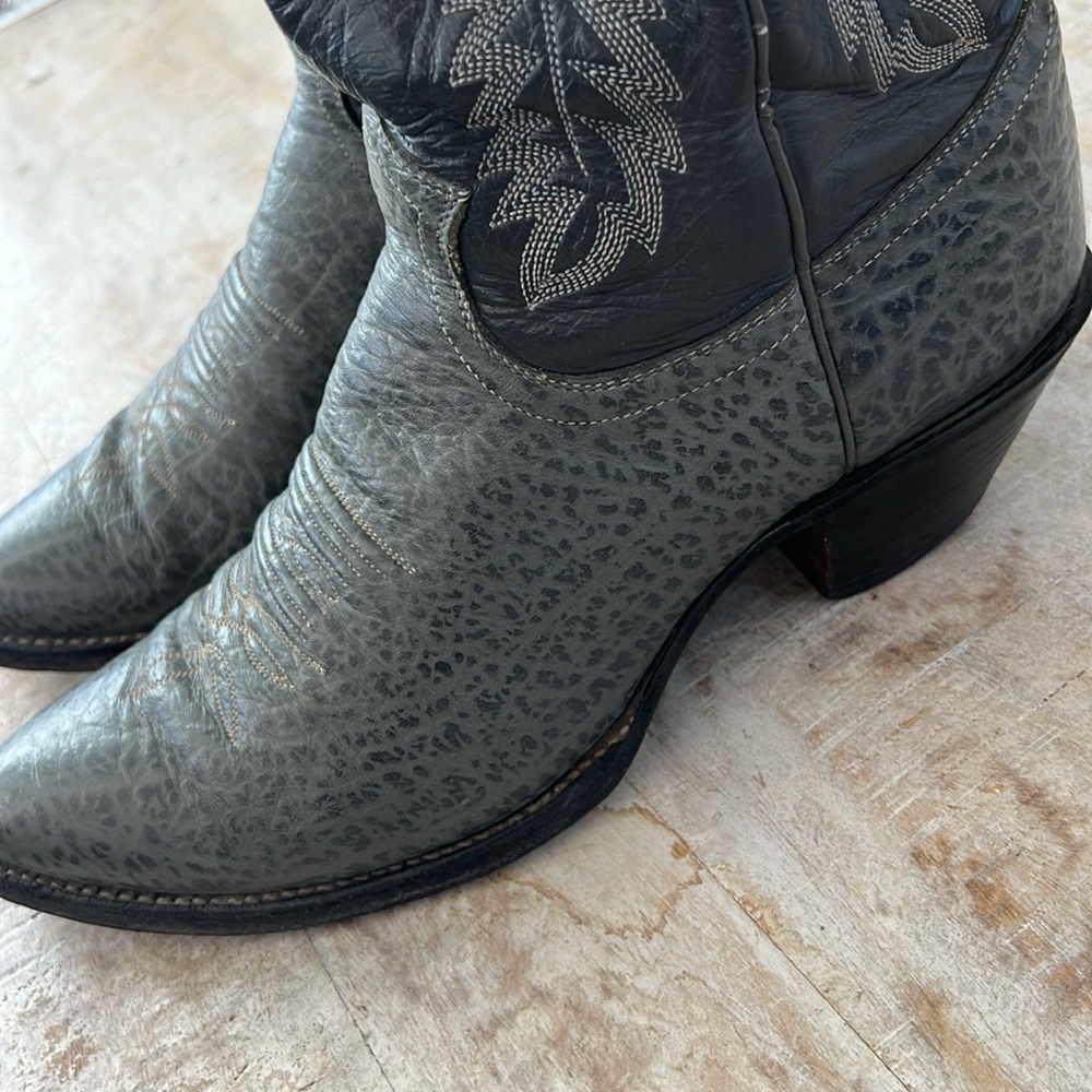 Justin Men’s Western Cowboy Boots {Grey Bullhide} 9.5D - Picture 12 of 12